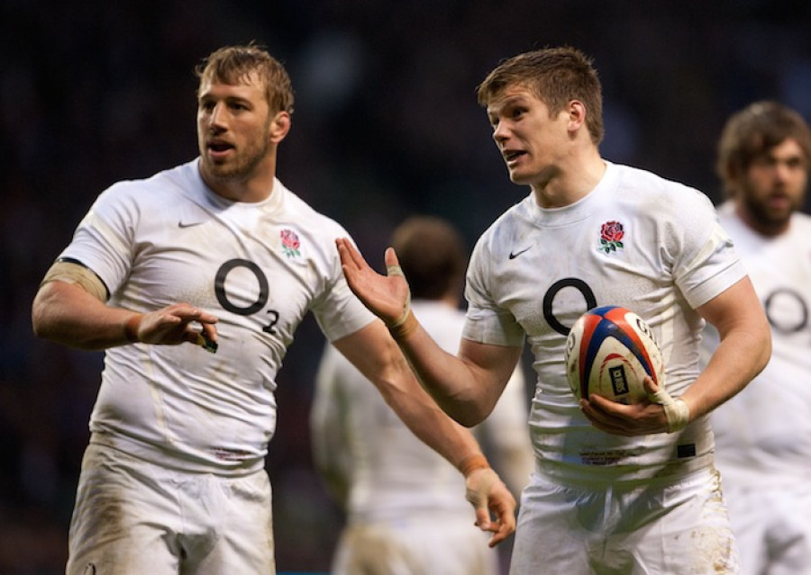 Owen Farrell with Team Mate